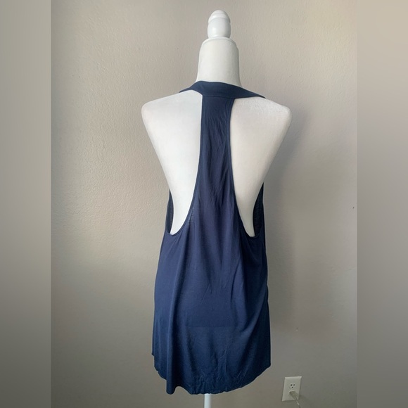Navy Sleeveless Open Cardigan - Picture 3 of 4